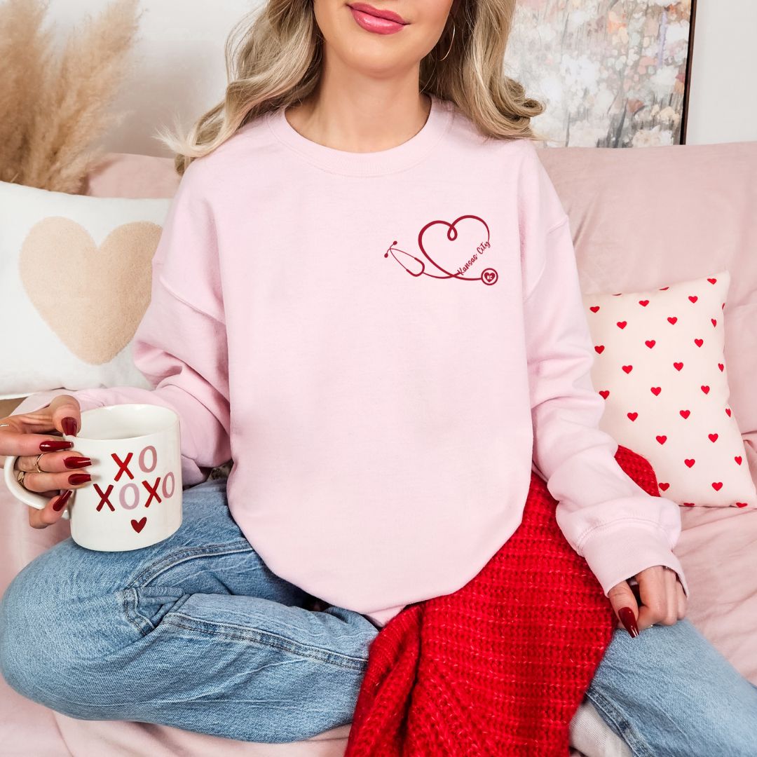Heart stethoscope KC DTF shirt