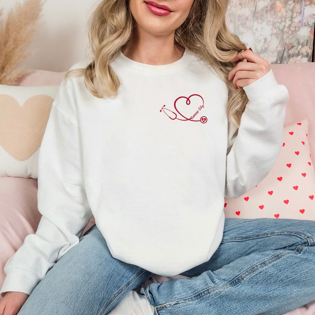 Heart stethoscope KC DTF shirt