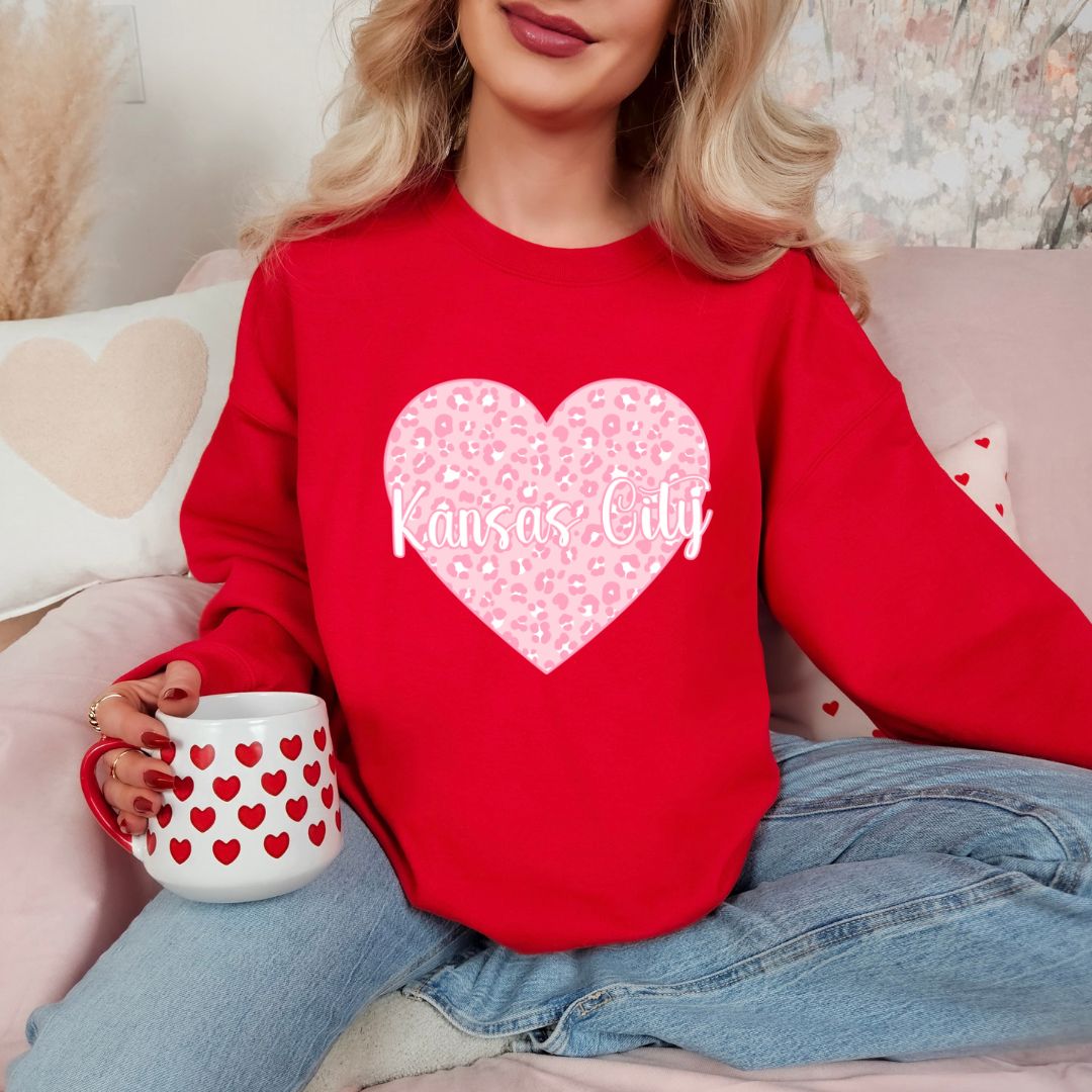 Leopard Heart KC DTF shirt