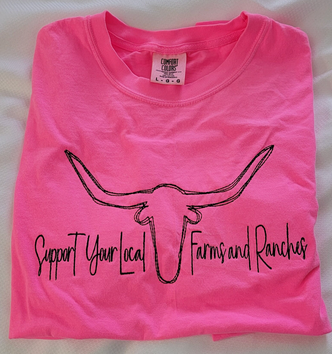 Longhorn Embroidered Comfort Colors Sweatshirt