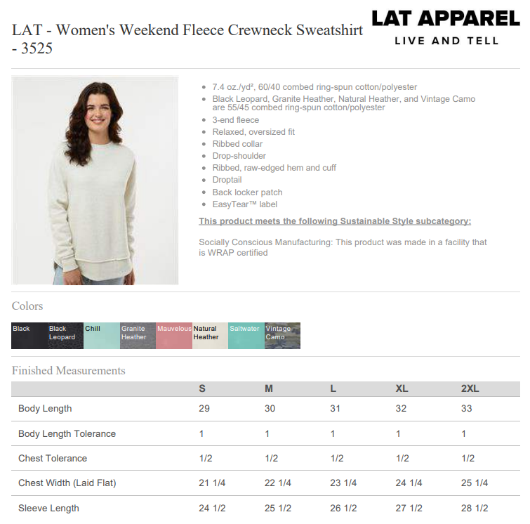 LAT Leopard print crewneck with vinyl Valentines day hearts