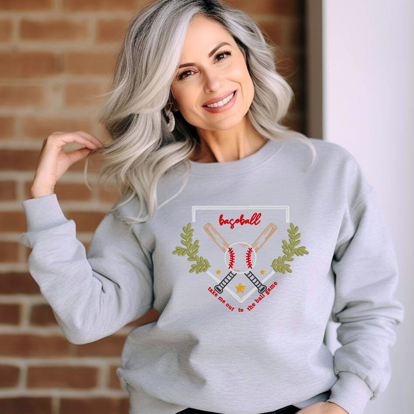 Take Me Out To The Ball Game embroidered shirt