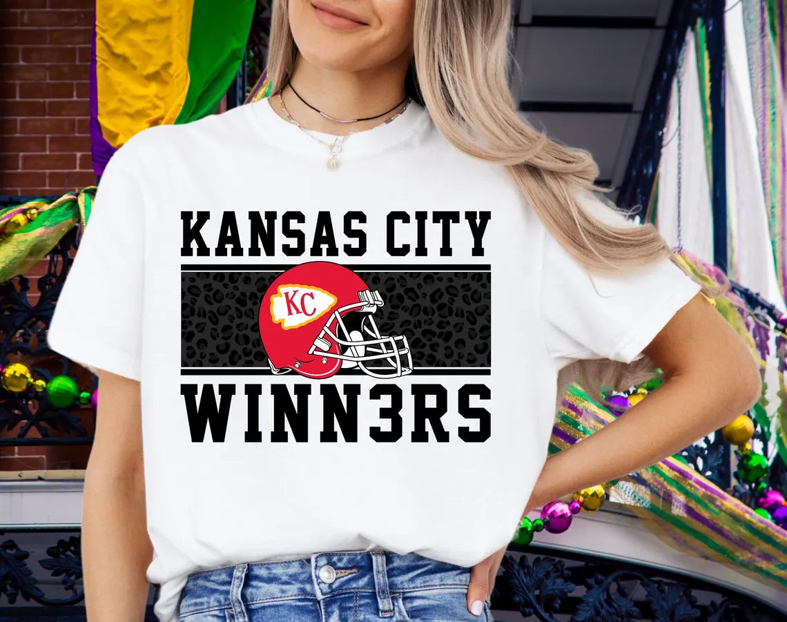 KC Black leopard Winners COMFORT COLORS BRAND