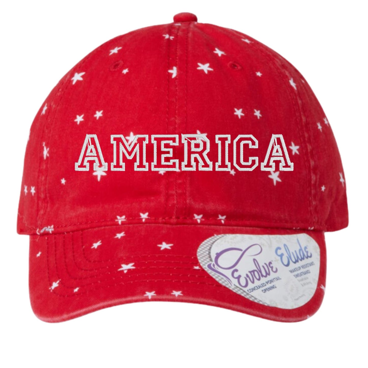 Patriotic custom embroidery America stars ponytail hat, fourth of july hat, let freedom ring, Dad cap, God Bless the USA, American pride