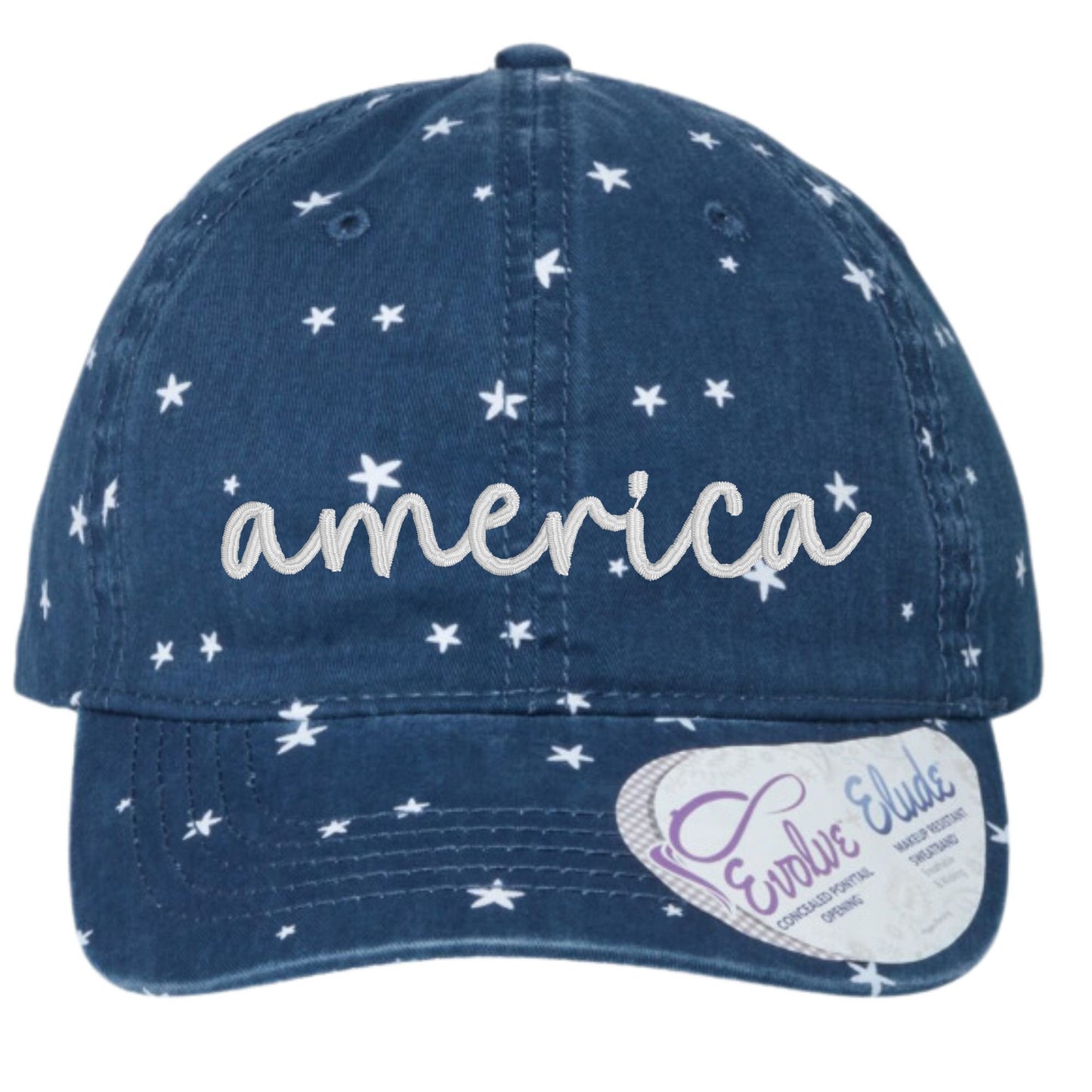 Patriotic custom embroidery America stars ponytail hat, fourth of july hat, let freedom ring, Dad cap, God Bless the USA, American pride
