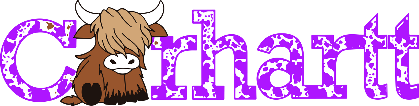 Cowhartt Graphic Tee – Funny Highland Cow Farm Shirt – Western Rancher Graphic T-Shirt for Farmers & Country Life Lovers