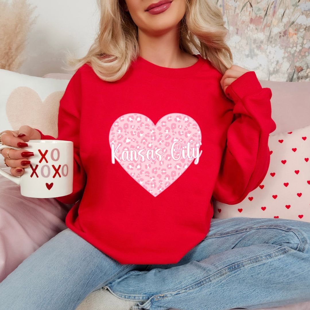 Leopard Heart KC DTF shirt