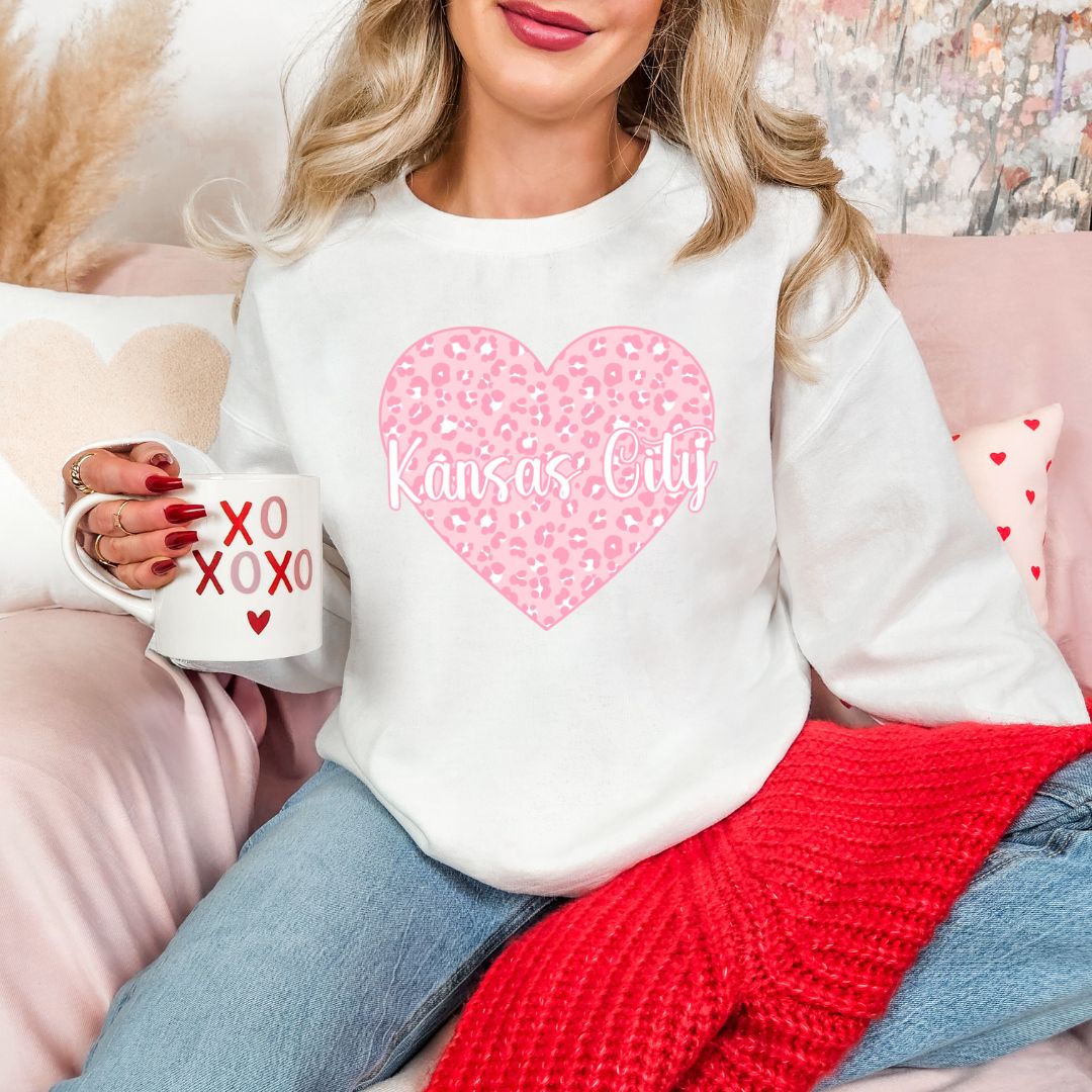 Leopard Heart KC DTF shirt