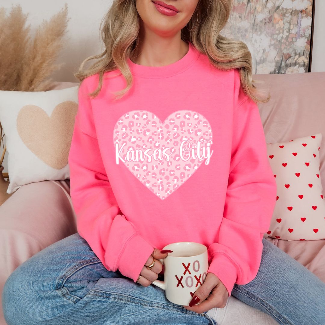 Leopard Heart KC DTF shirt