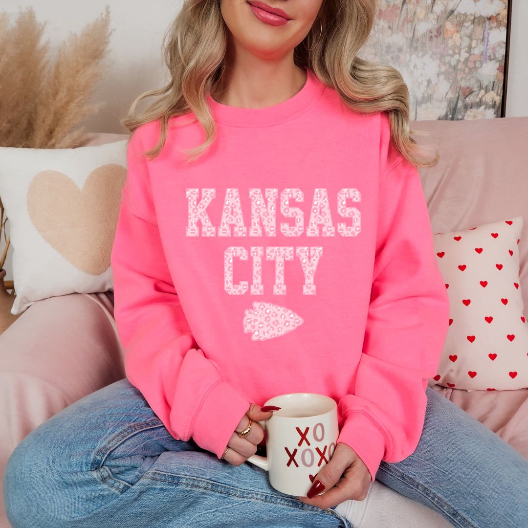 Pink leopard KC DTF shirt