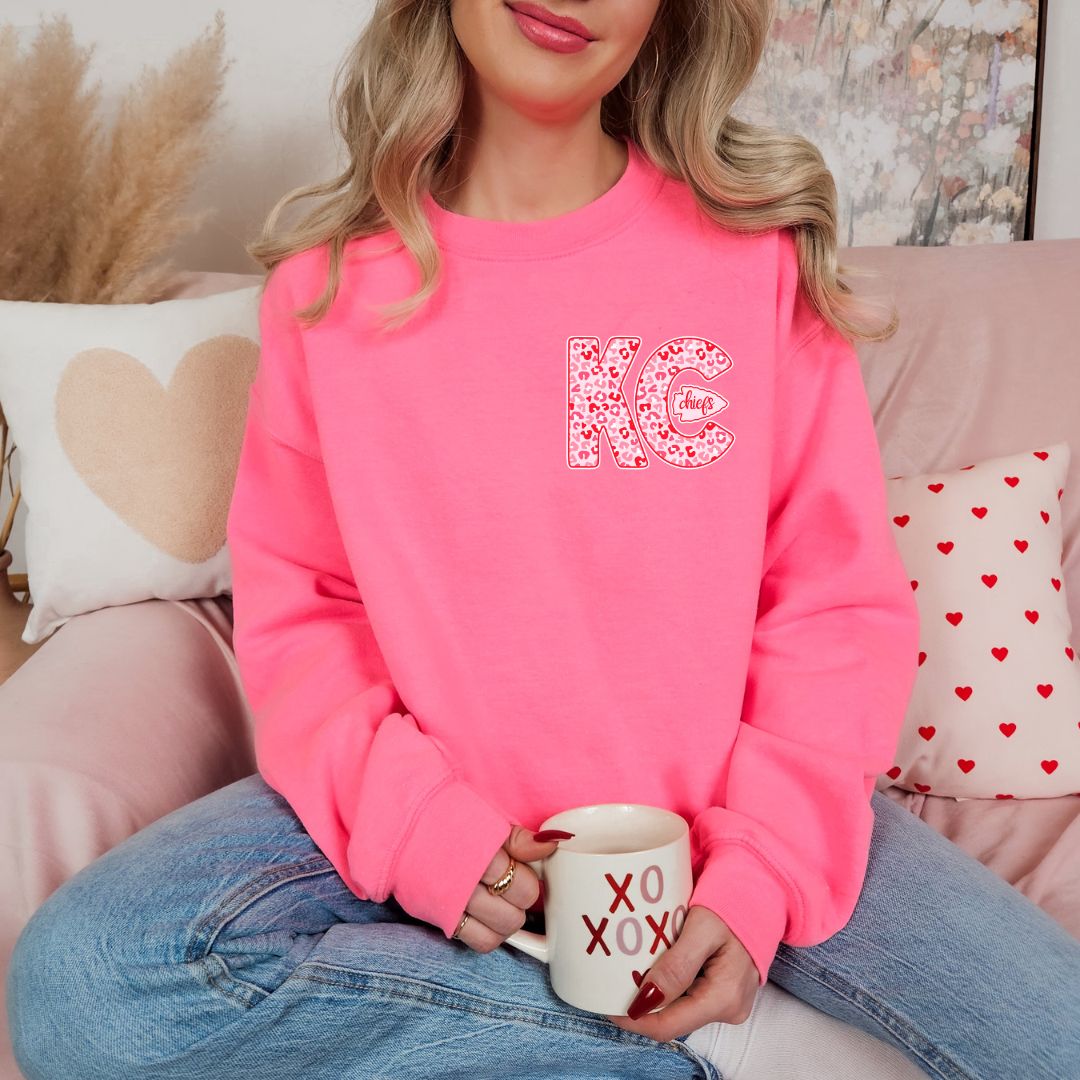 Red and Pink KC with arrowhead DTF