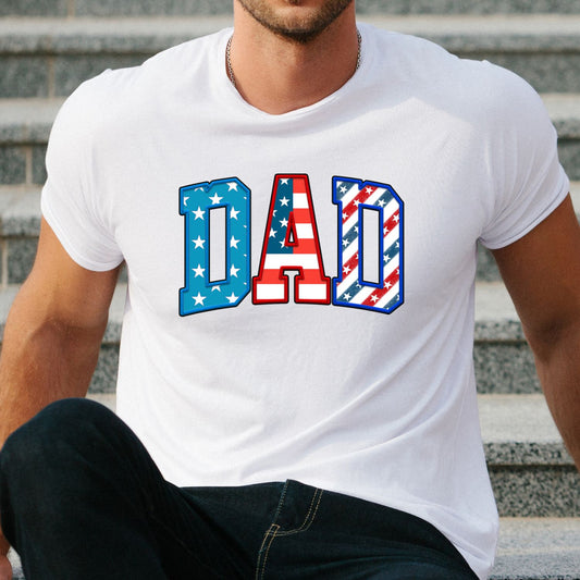 Patriotic Dad 4th Of July America Patriotic T-shirt or Crewneck, American Pride Fourth July Gift For Dad