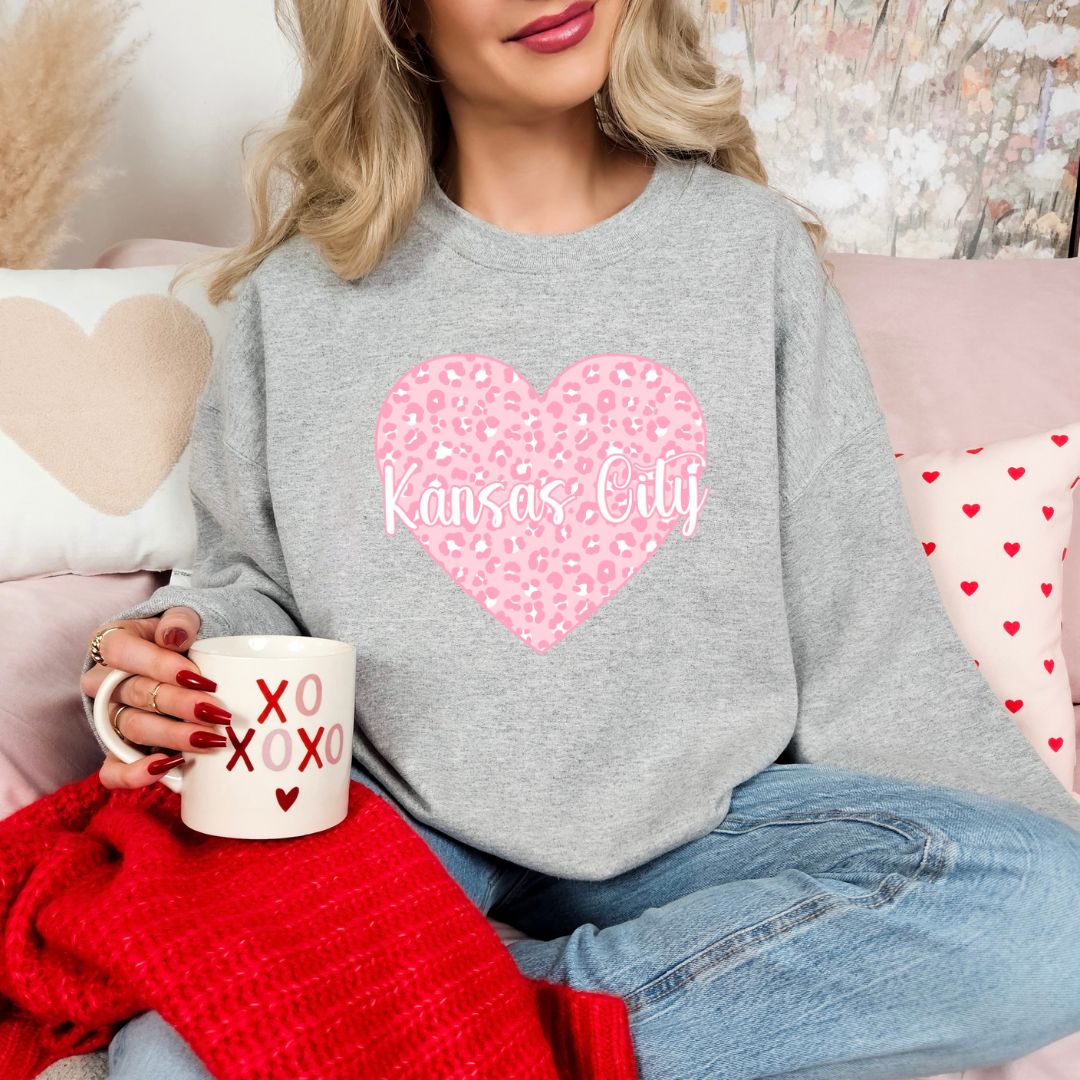 Leopard Heart KC DTF shirt