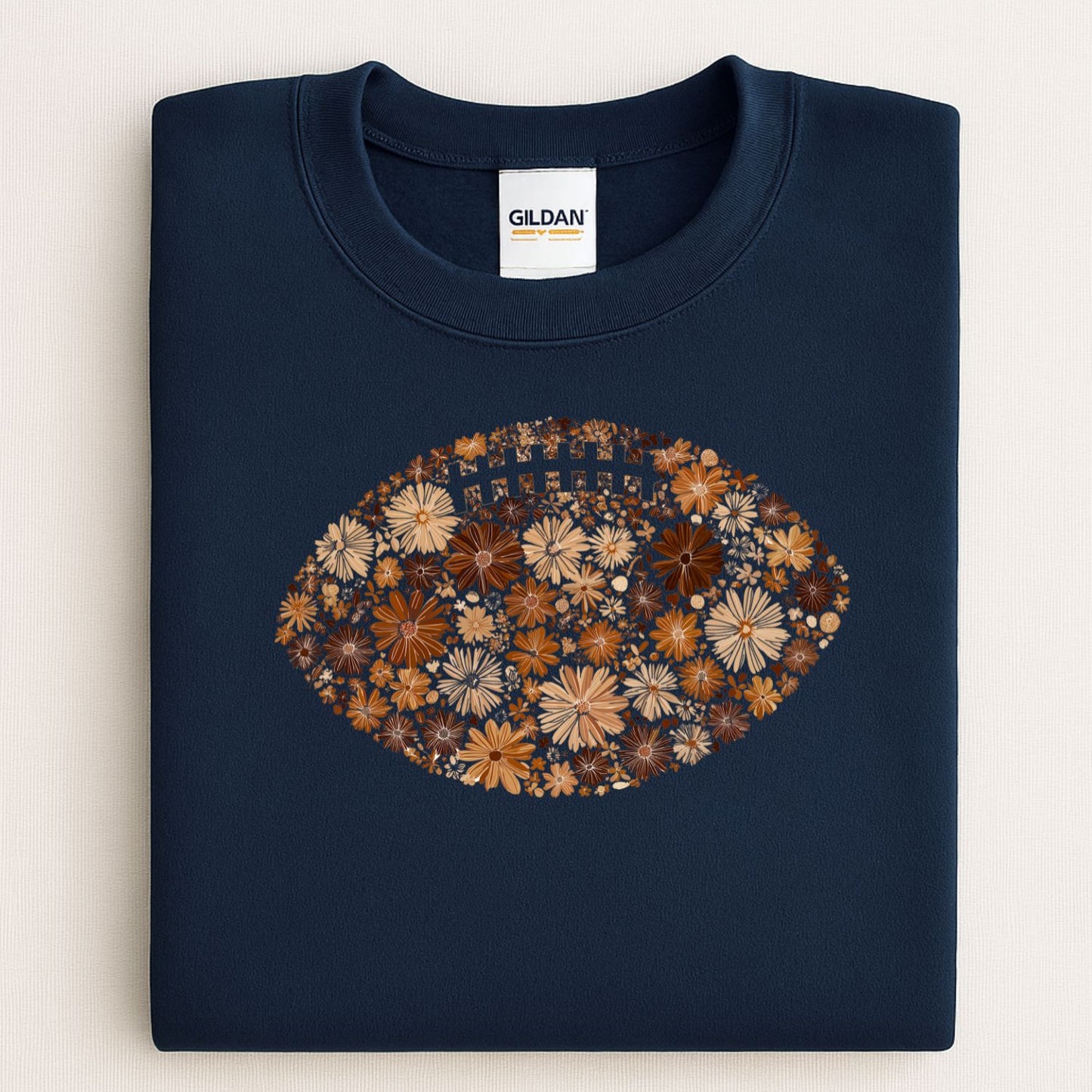 Floral Football Sweatshirt – Retro Game Day Crewneck for Women | Vintage Fall Football Shirt | Comfort Colors Lilac Pullover | Sunday Style