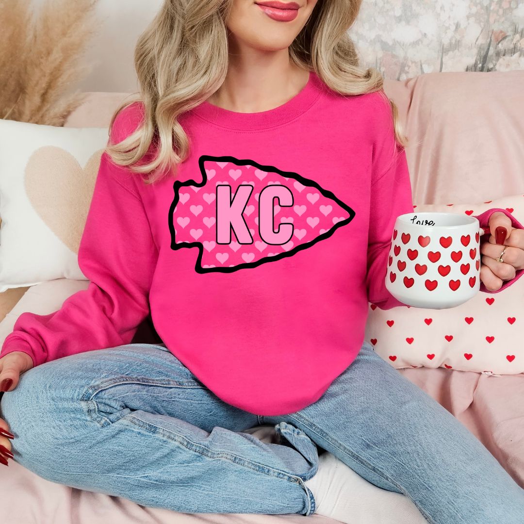 Pink arrowhead KC DTF shirt