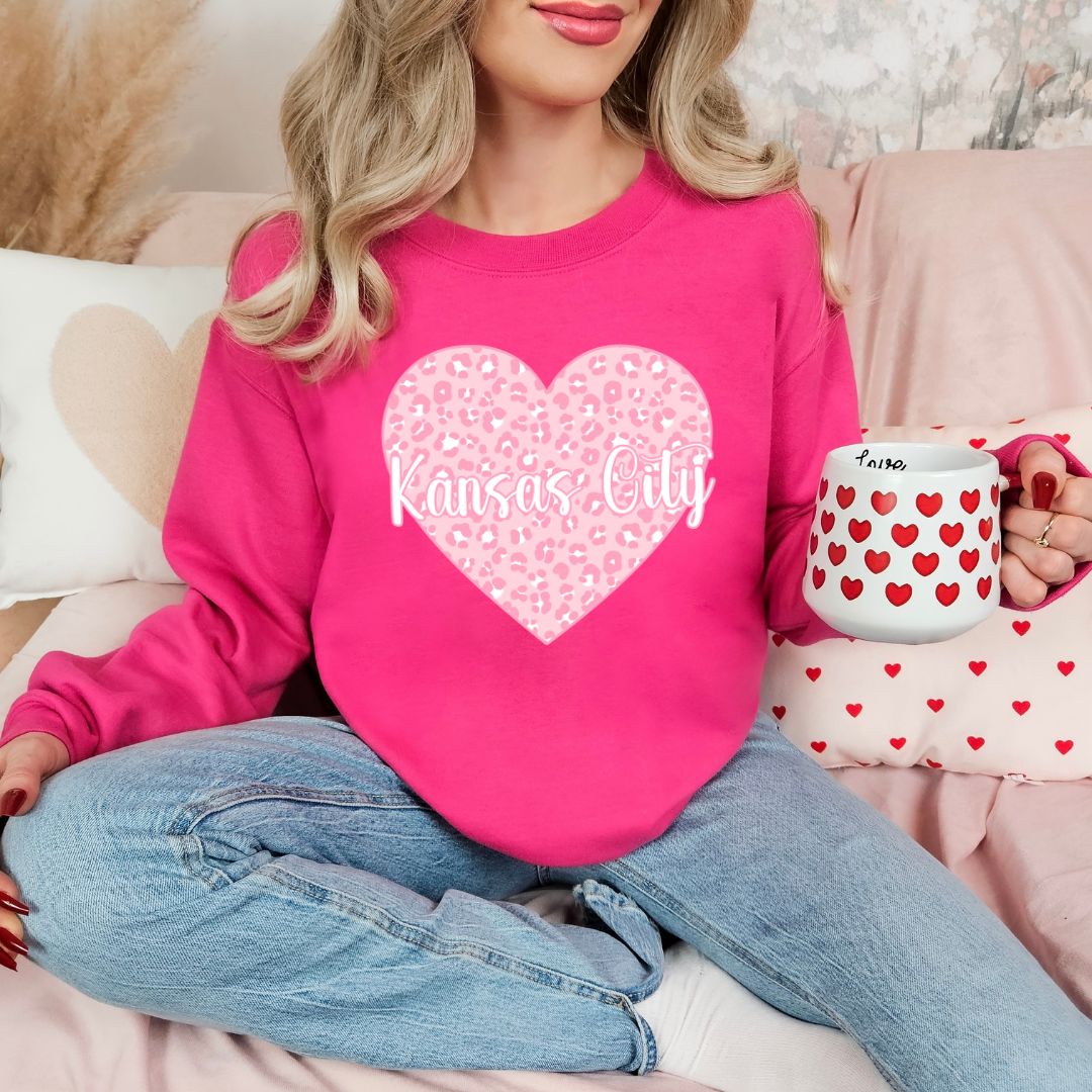 Leopard Heart KC DTF shirt