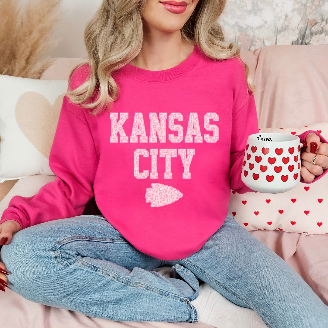 Pink leopard KC DTF shirt