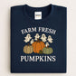 Farm Fresh Pumpkins and Ghosts Sweatshirt – Cozy Fall Embroidered Crewneck for Autumn Lovers