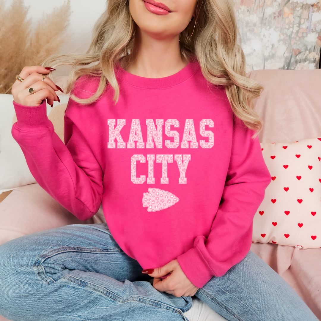 Pink leopard KC DTF shirt