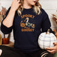 Spooky Goose Skeleton Embroidered Halloween Sweatshirt – Funny Fall Crewneck