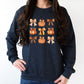 Rustic Fall Pumpkins and Bows Sweatshirt – Cozy Autumn Graphic Crewneck