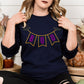 Halloween BOO Banner Applique Embroidery Shirt | Fall Pumpkin Patch Outfit | Spooky Season Sweatshirt | Cute Bats & Pennant Top