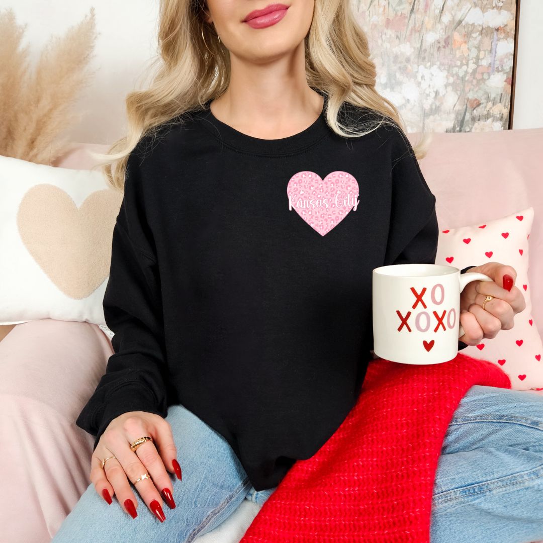 Leopard Heart KC DTF shirt