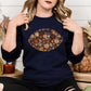 Floral Football Sweatshirt – Retro Game Day Crewneck for Women | Vintage Fall Football Shirt | Comfort Colors Lilac Pullover | Sunday Style