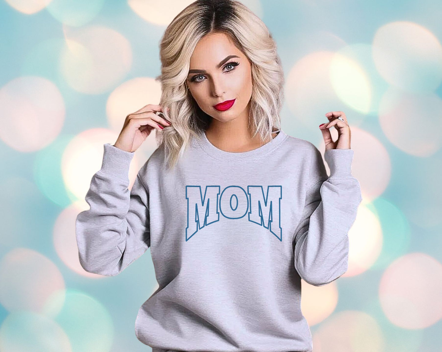 Stylish Embroidered MOM Shirt - 3D Puff Design, Customizable Colors