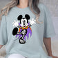 Cartoon Mouse Skeleton Graphic Tee – Spooky Halloween Oversized Shirt