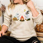 Campfire Ghost Embroidered Sweatshirt | Cute Fall Crewneck | Spooky Season Cozy Pullover
