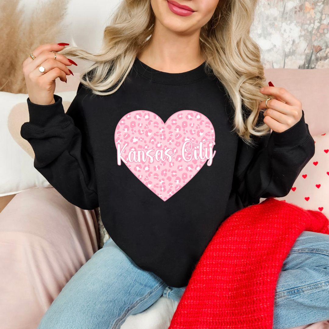 Leopard Heart KC DTF shirt