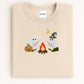 Campfire Ghost Embroidered Sweatshirt | Cute Fall Crewneck | Spooky Season Cozy Pullover