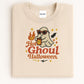 Hot Ghoul Halloween Embroidered Sweatshirt | Cozy Fall Ghost Crewneck | Spooky Season Pullover for Women