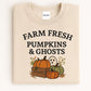 Farm Fresh Halloween Sweatshirt – Ghost & Pumpkin Embroidery Fall Crewneck