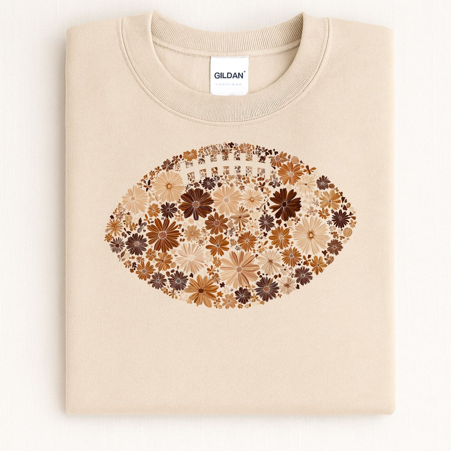 Floral Football Sweatshirt – Retro Game Day Crewneck for Women | Vintage Fall Football Shirt | Comfort Colors Lilac Pullover | Sunday Style