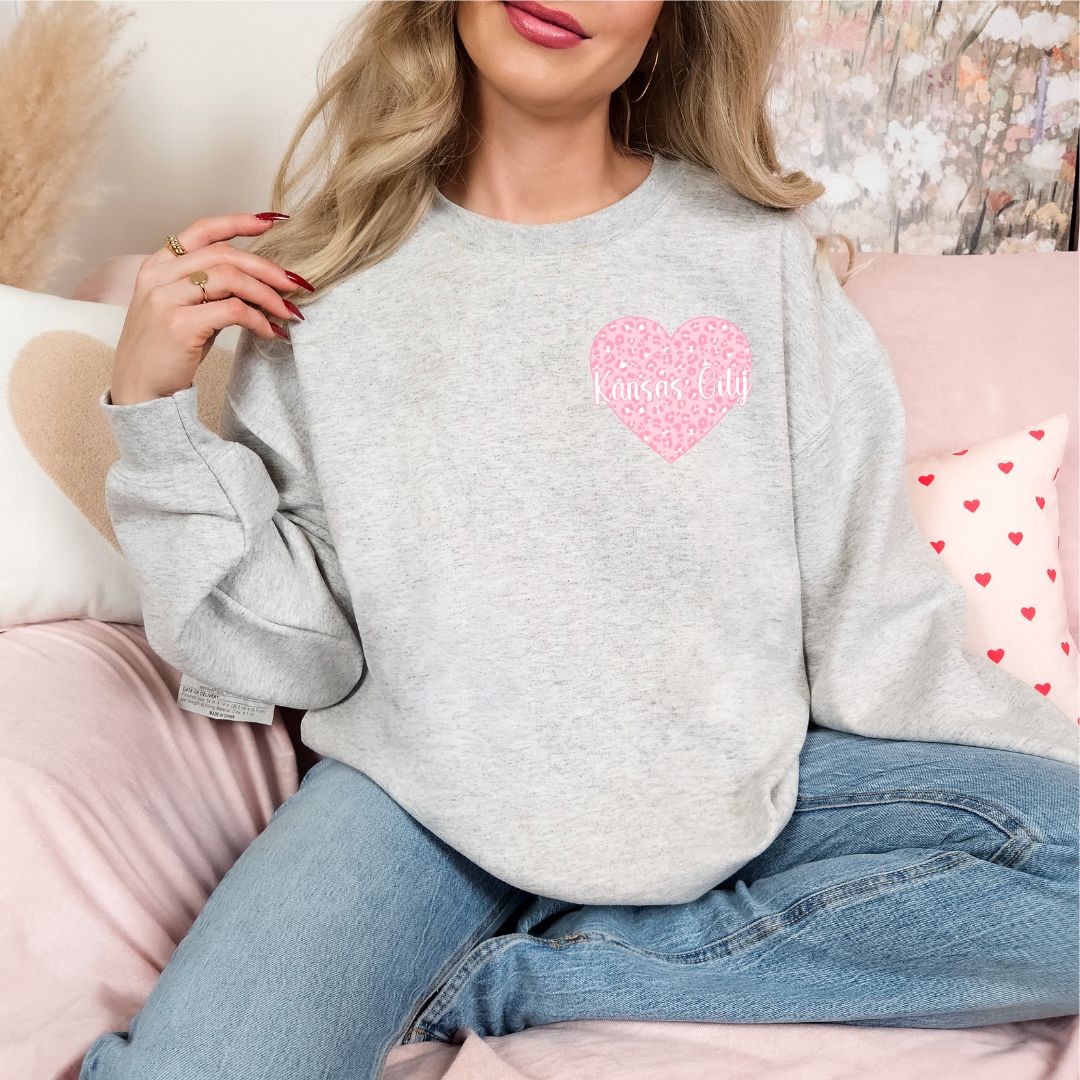 Leopard Heart KC DTF shirt