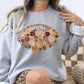 Floral Football Sweatshirt – Retro Game Day Crewneck for Women | Vintage Fall Football Shirt | Comfort Colors Lilac Pullover | Sunday Style