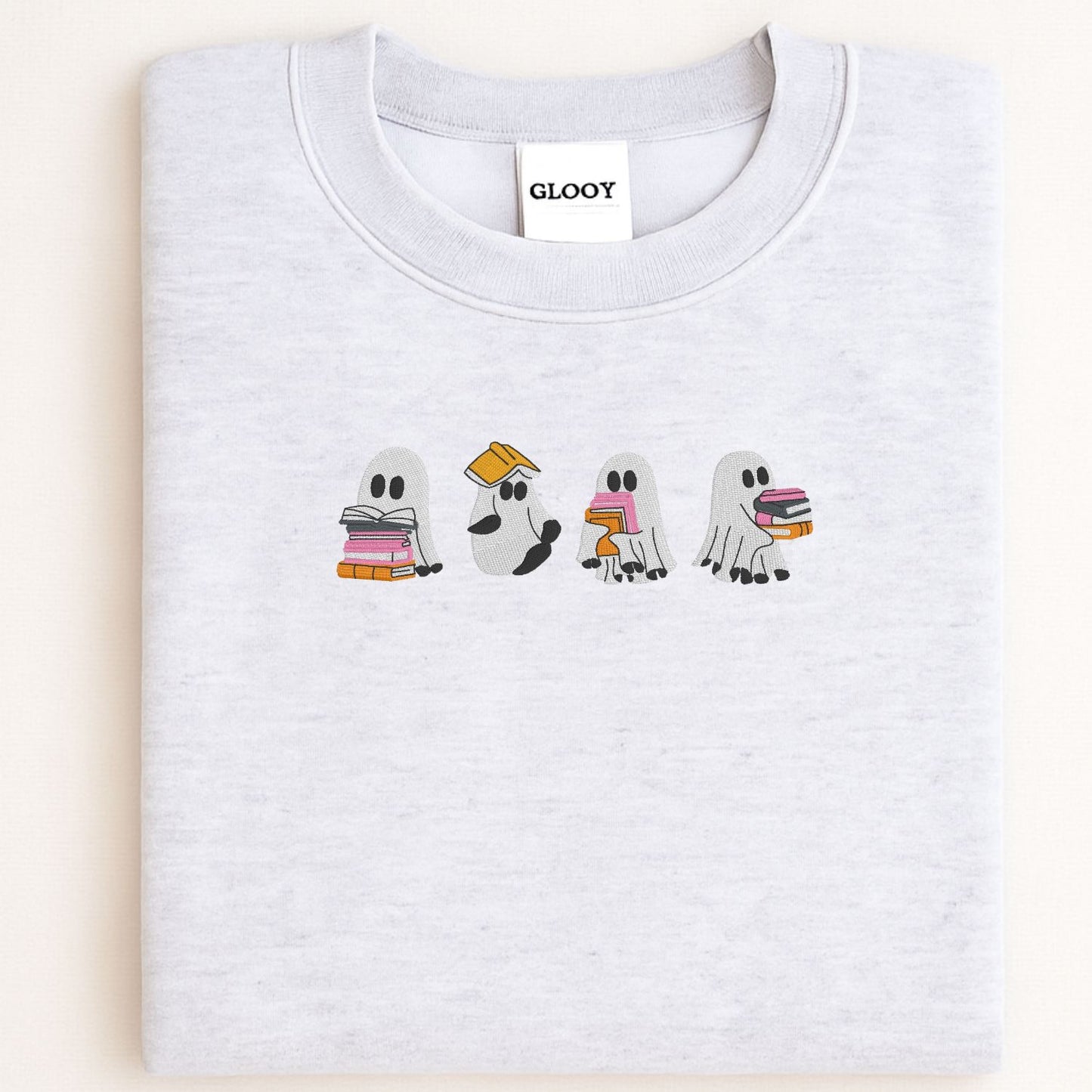 Ghost Reader Embroidered Crewneck Sweatshirt | Cozy Fall Aesthetic