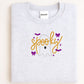 Spooky Cute Ghost Bow Embroidered Halloween Sweatshirt – Cozy Fall Crewneck for Women