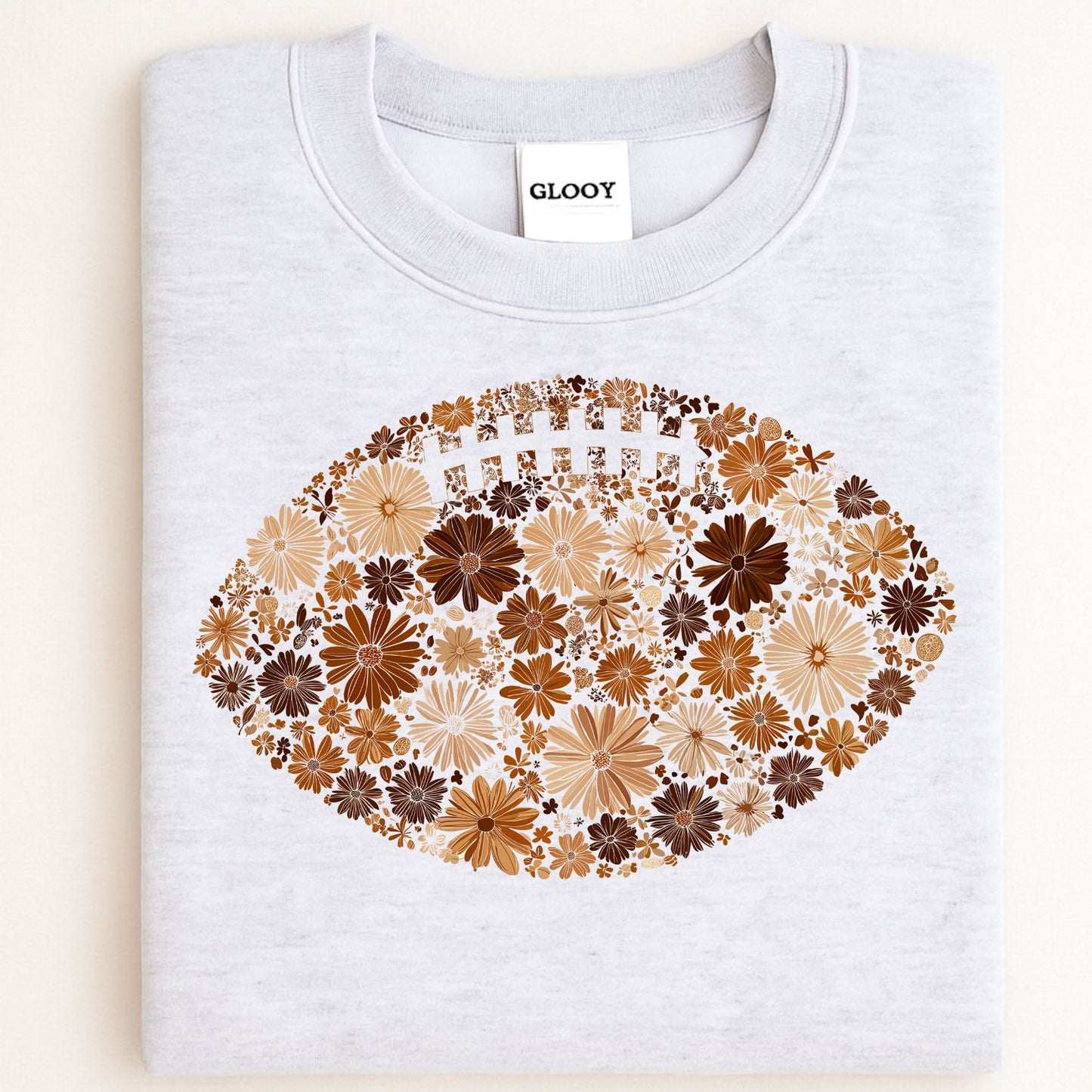 Floral Football Sweatshirt – Retro Game Day Crewneck for Women | Vintage Fall Football Shirt | Comfort Colors Lilac Pullover | Sunday Style