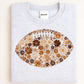 Floral Football Sweatshirt – Retro Game Day Crewneck for Women | Vintage Fall Football Shirt | Comfort Colors Lilac Pullover | Sunday Style