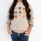 Fall Pumpkins and Bows Crewneck | Cozy Autumn DTG Sweatshirt | Checkered, Leopard & Plaid Bow Pumpkin Design