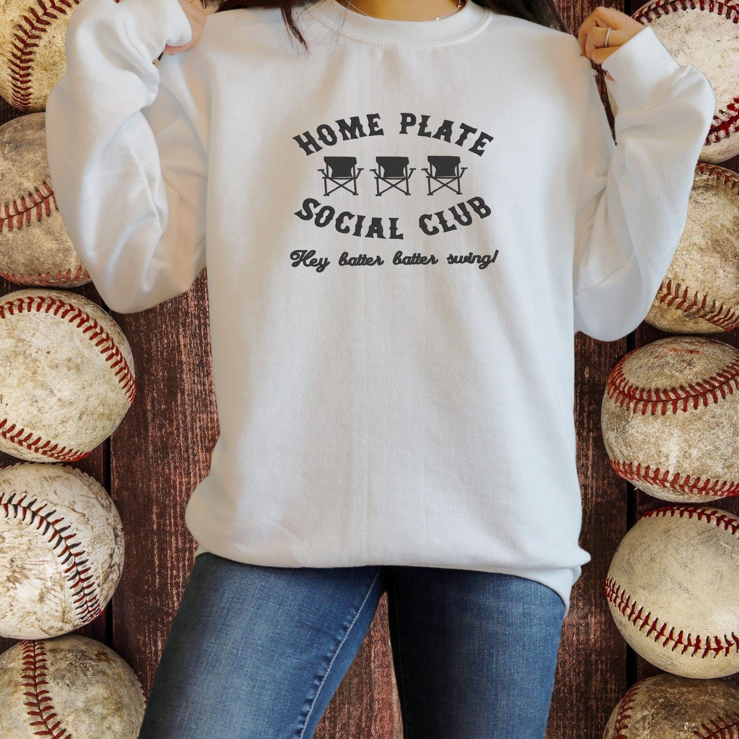 Home Plate Social Club embroidered sweatshirt