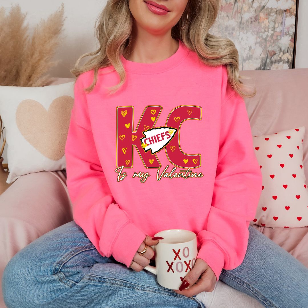 Kansas City is my Valentine DTF shirt