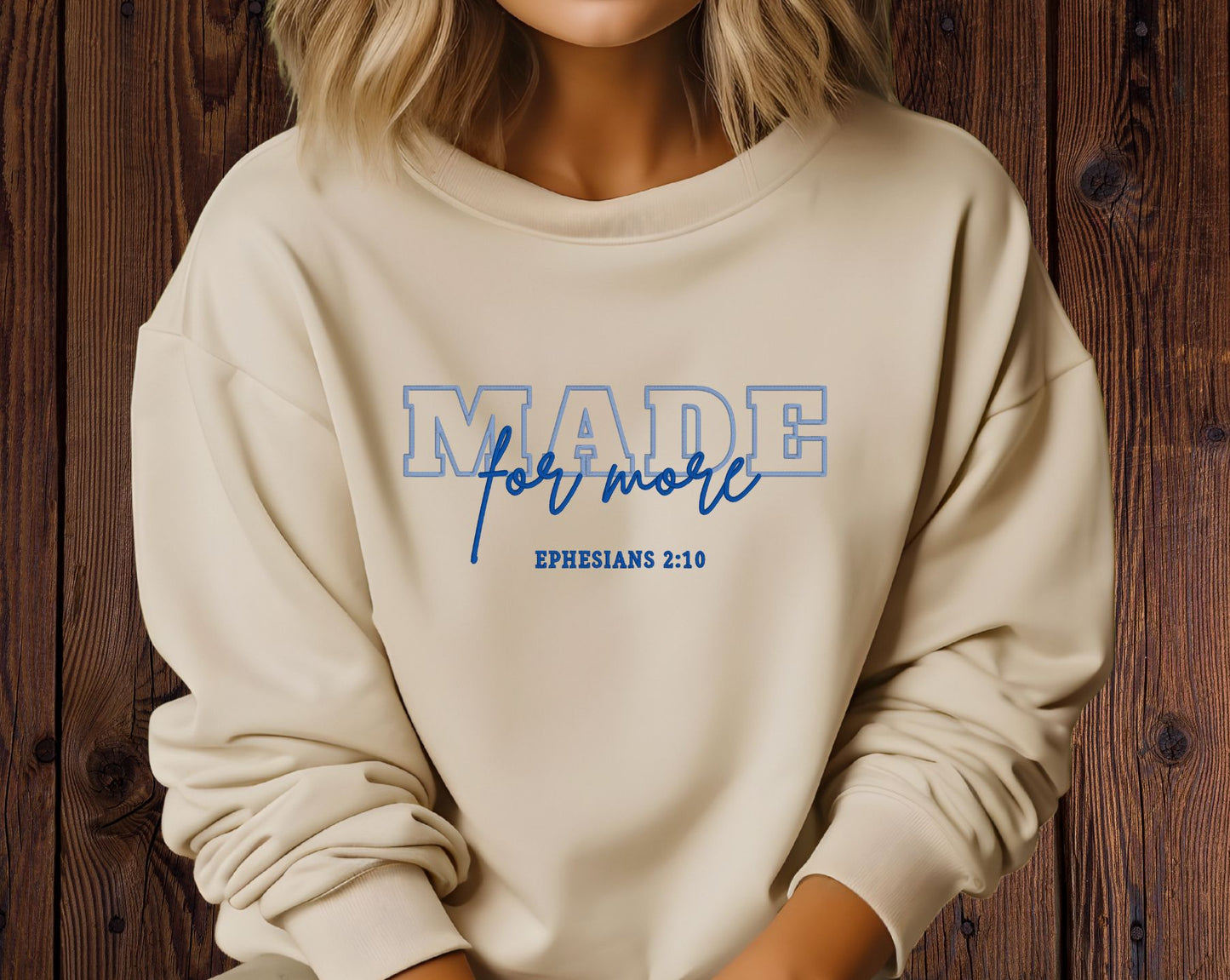 Faith-based Embroidered Top - Made for More Spiritual Shirt