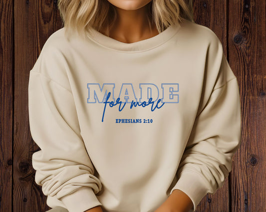 Faith-based Embroidered Top - Made for More Spiritual Shirt