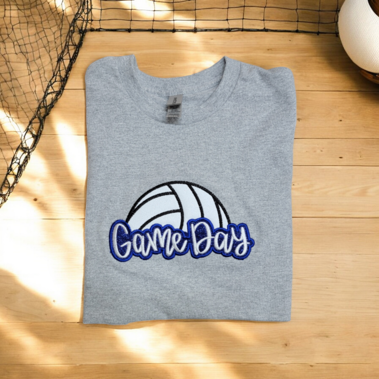 Custom Comfort Colors Volleyball Game Day Embroidered Sweatshirt