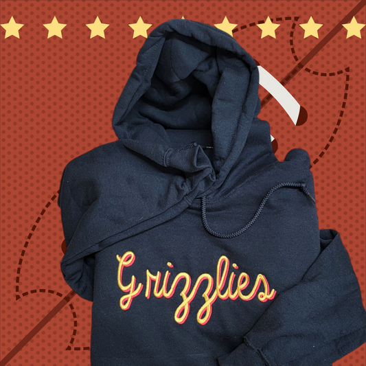 Basketball Game Day Embroidery Hoodie, Grizzlies Halloween Sweatshirt, Gift For Mom Fans