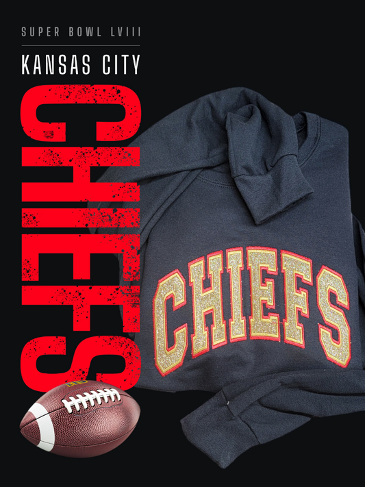Kansas City Chiefs Game Day Embroidery Sweatshirt, Super Bowl Fans Sweatshirt, Gift For Mom Fans